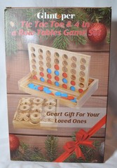 Glintoper Tic Tac Toe & 4 in a Row Tables Game Set, Classic Board Games