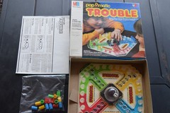 Vintage Pop O Matic Trouble Board Game (1986) Milton Bradley Complete & Working
