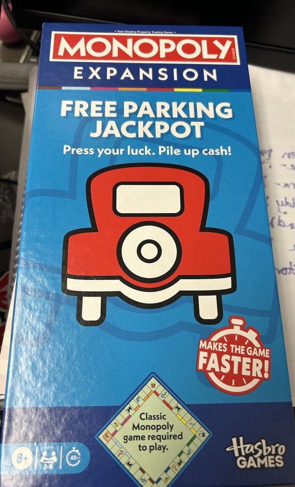 Hasbro Monopoly Free Parking Jackpot Expansion Extension Pack Makes Game Faster