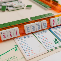 Maison Lude Limited Edition 160-Piece Mahjong Set Wildlife Design w/ Carry Bag