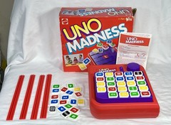 1995 Uno Madness Tile Game Mattel Pop Up Timer In Box Complete Clean Game
