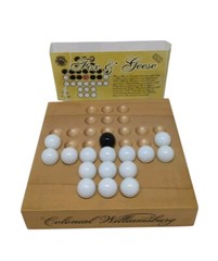 Travel Game Fox & Geese Solid Wood Game Board Colonial Williamsburg Channel Crft