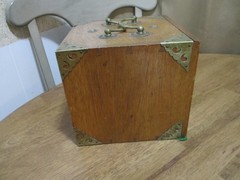 Antique Mahjong 5 Drawer Wood Box Set Bamboo Bone Mah-Jongg