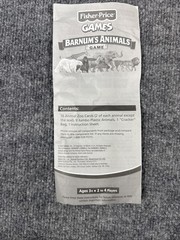 Fisher Price 2001 Barnum’s Animals Crackers Card Game Matching & Memory COMPLETE