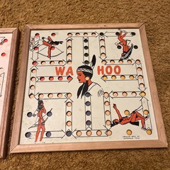 2 Vintage Creative Ideas Designs Inc. WA HOO Marble Checker Game, Texas Made