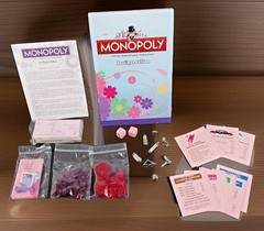 2009 Monopoly Boutique Edition Pink Floral Complete Charms Keepsake Y2K