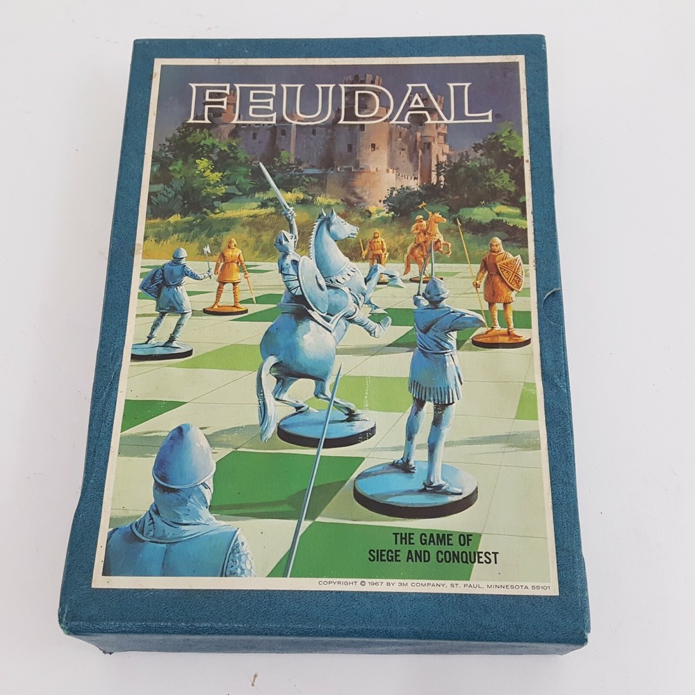 Feudal War Board Game 3M Bookshelf Vintage Strategy Military Castle 1967 COMP