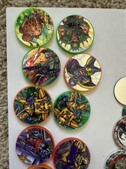 Vintage POG Pogs and Slammers HUGE LOT Plastic Slammers with Various POG Caps