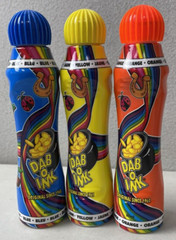 Dab-O-Ink 3 Ounce Bingo Markers Set of 3 Daubers 1 Each Yellow, Orange & Blue