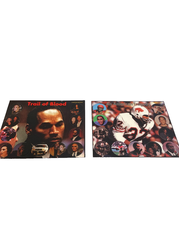 POGS MILK CAP 2 SETS OJ SIMPSON TRAIL OF BLOOD + AMERICAN TRAGEDY NOS 1990’S