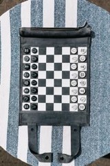 Roll-Up Portable Suede Travel Chess & Checkers Game Set – Compact Perfect for…