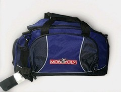 MONOPOLY Board Game Blue Canvas Bag With Shoulder Strap And Shoe Compartment