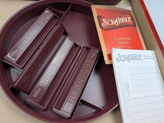 Vintage SCRABBLE deluxe turntable board game – Parker Brothers 2001 – COMPLETE