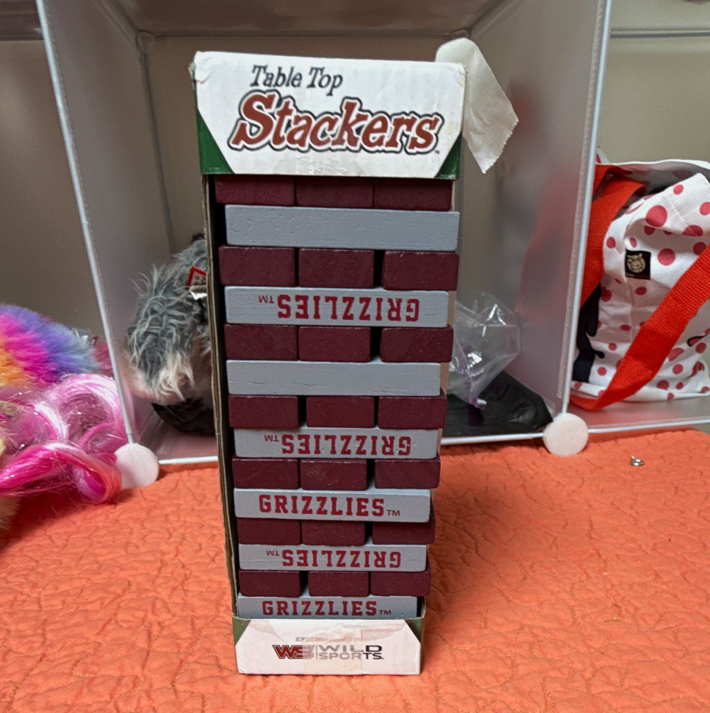 Wild Sports Table Top Stackers Grizzlies Tabletop Stacking Game 2+ Players 6+