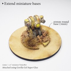 MDF 3mm Pill Miniature Bases 50mm x 25mm Pack of 10 | TTRPG Scenery