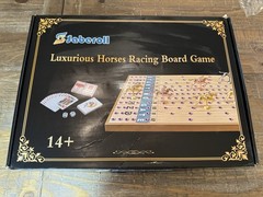 Horse Race Board Game Racing Game Solid Wood Luxurious Metal Horses Saberoll