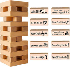 Naughty Block Tumblling Tower Games for Adults Date Night – Freaky Wooden Stacki