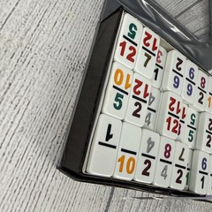 Vtg Double Twelve Dominoes Set Of 91 Leather Case Complete W Mexican Train Clean
