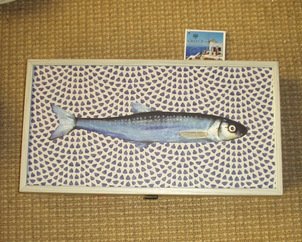 New with Tag Manopoulos Backgammon Set with Fish – 18 1/2″ x 19 3/4″