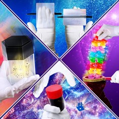 Magic Kit Kids Magician Costume Pretend Play Instructions Tricks PATIFEED Ages