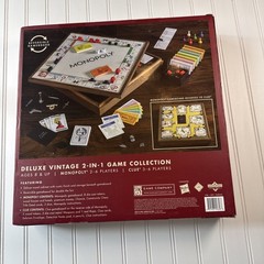 MONOPOLY and Clue Deluxe Vintage 2 in 1 Wood Game Collection, SEALED BRAND NEW