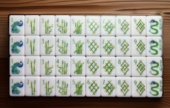 American Mahjong Set •160 Melamine Tiles •Racks •Storage Satchel