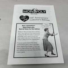 Hasbro Monopoly I Love Lucy 50th Anniversary Board Game 2001 Edition Complete