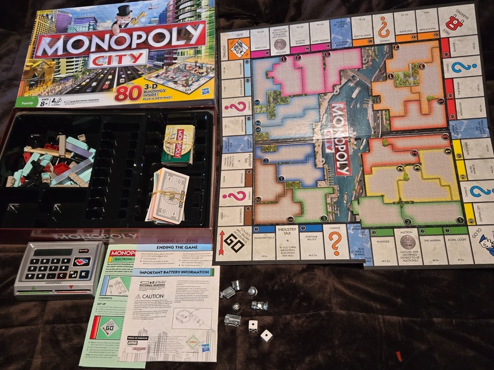 Monopoly City Edition 100% COMPLETE Hasbro Gaming 2009 3D Buildings