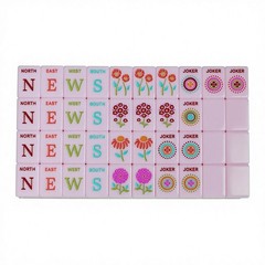 Pink Chic Pink Floral Single Layer Acrylic American Mahjong Set 160 FREE SHIP