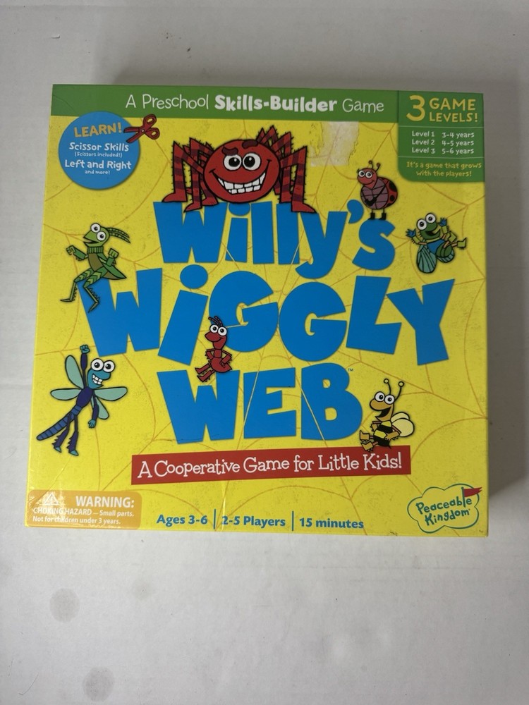 Willys Wiggly Web Kids Pre School Builder Scissors Cutting Game Ages 3-6