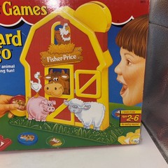 Vintage Fisher Price Barnyard Bingo Board Game 1994 Animal Matching Toy Boxed