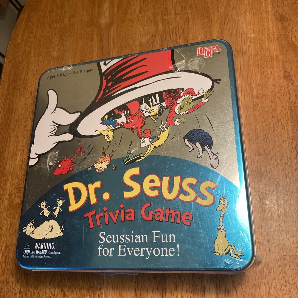 Dr. Seuss Trivia Game Collectors Tin By University Games SEALED