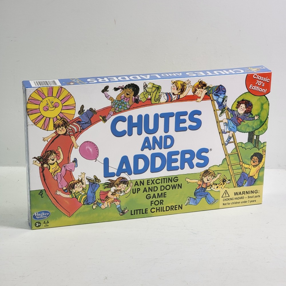 Chutes and Ladders Classic 70’s Edition! Hasbro Kids Child Boardgame Sealed 2015