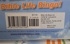 New Sealed Bible Life Bingo Family Kids Board Game up to 30 players 3 games in 1