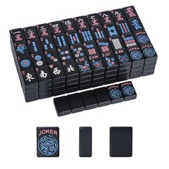 GUSTARIA American Mahjong Tiles (1.2”,Tiles Only), 166 1.2”×0.9”×0.5”, Black
