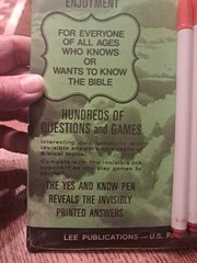 Lee Publications Sealed Yes & Know Bible New Testament Quiz Book Invisible Ink