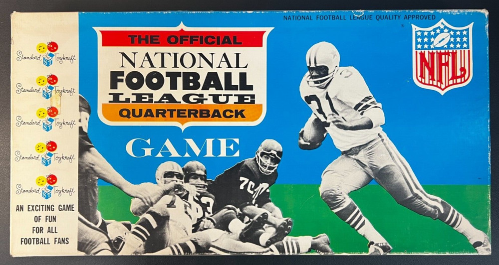 Vintage 1965 Official National Football League Quarterback Board Game Complete