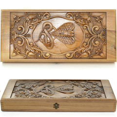 Handmade Wooden Backgammon Set “Cobra” 21.6 in – Carved Walnut Board Game Gift