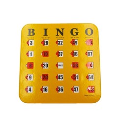 Shutter Slide Bingo Cards – 5 Pack Multi Color Extra Thick Stitched, Easy Rea…