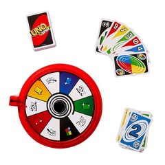 UNO Spin Card Game for Kid, Adult & Family Nights, Play with Spinner, New Cha…