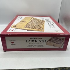 Labyrinth Wooden Board Game by Cardinal With 2 Balls and Box 2004 Item #190