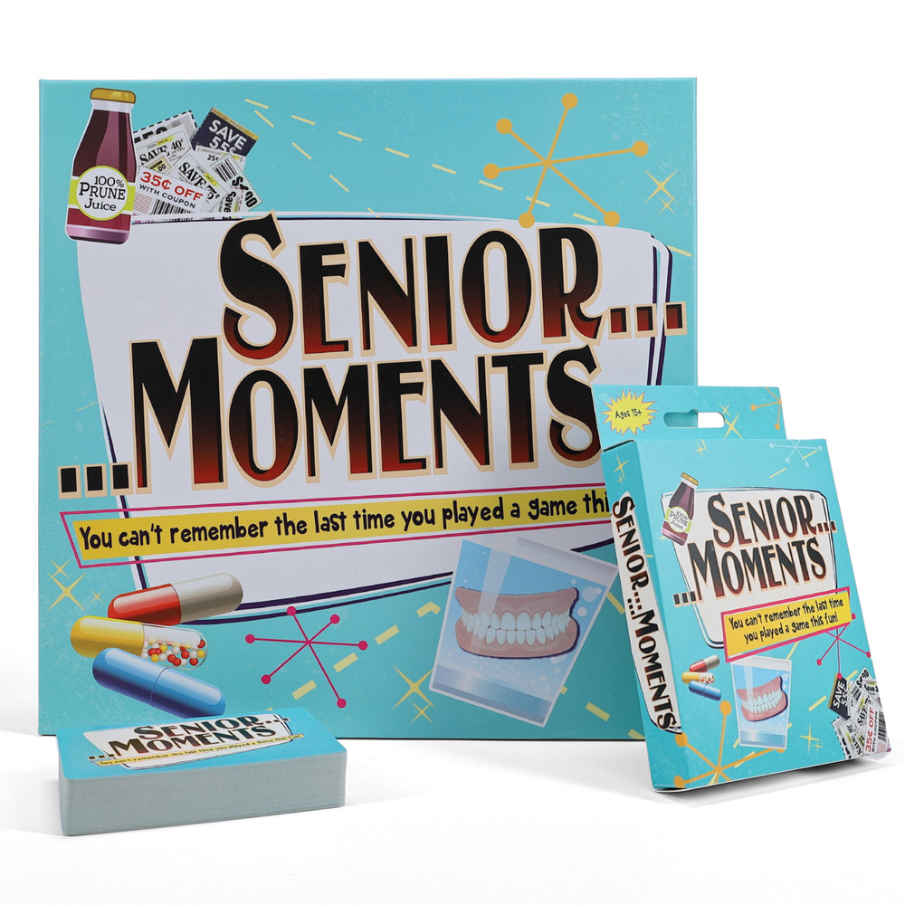 TDC Games Senior Moments Bundle Pack – Board Game and Travel Card Game