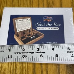 Shut the Box Colonial Dice Game Wood Mini Game New Sealed Gift