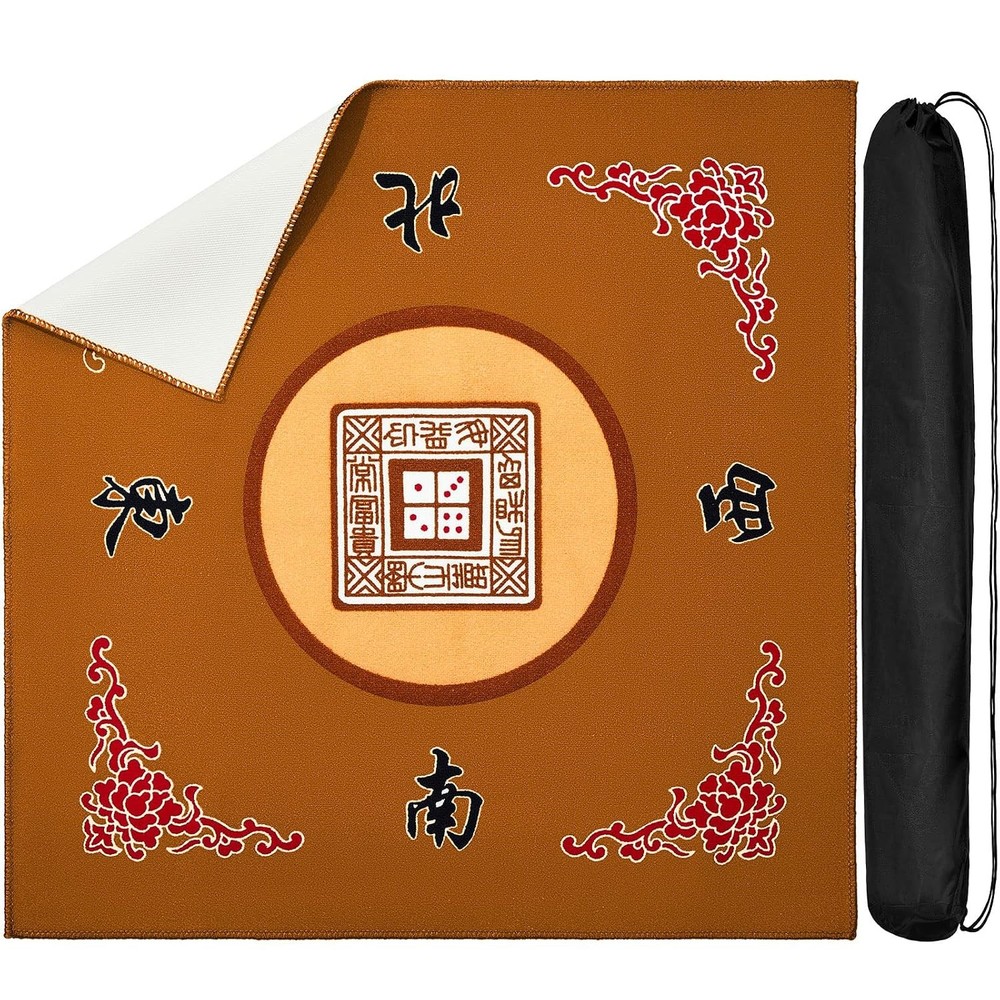 Anti Slip Noise Reduction Mahjong Table Mat with Carrying Bag 31.5 Inches