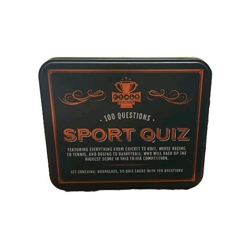 Championship Sport Quiz Game in Collectible Tin Box – 50 Cards – 100 Questions