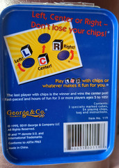 LCR® Left Center Right™ Dice Game – Blue Tin Best For Families who love games!