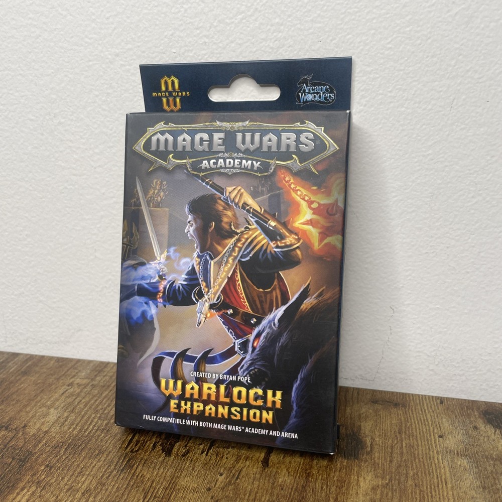 Arcane Wonders Boardgame Mage Wars Academy – Warlock Expansion Box New