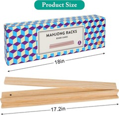 Upgraded Wooden Mahjong Racks – Set of 4 Trays with Magnetic Pushers NEW
