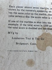 1934 Lindstrom Steeplechase Bagatelle Horse Race Game Wooden Pinboard