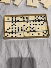 Super Thick Jumbo Size Giant Face Marblelike Dominoes Puremco #1632 Box ** As Is